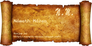 Németh Mózes névjegykártya